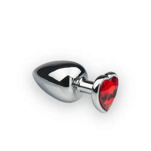 Анальная пробка, Silver Heart Ruby, L photo 1