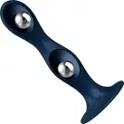 Дилдо Satisfyer Double Ball-R Dark Blue, унисекс, подвижные шарики внутри, на присоске photo 3
