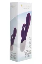 Вибратор-кролик S Pleasures Premium Corabi Rabbit, фиолетовый, ушки для клитора, 16 режимов, нагрев photo 3