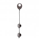 Шарики вагинальные DOMINO METALLIC BALLS -CHROME, черные  photo 1