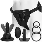 Набор для страпона Doc Johnson Vac-U-Lock VIBRATING Dual Density ULTRASKYN Set: диаметр 3×3,8 см photo 3