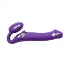 Безремневой страпон с вибрацией Strap-On-Me Vibrating Violet L, диаметр 3,7см, пульт ДУ, регулируемы photo 4