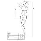 Бодистокинг в крупную сетку Passion BS087 red, открытая спина, халтер, с доступом photo 5