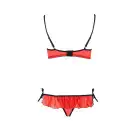 Комплект белья CHERRY SET OpenBra red XXL/XXXL - Passion Exclusive: открытый лиф, трусики-юбочка photo 4