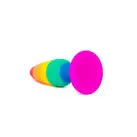 Силиконовая анальная пробка Wooomy Hiperloo Silicone Rainbow Plug M, диаметр 2,9 см, длина 11 см photo 2