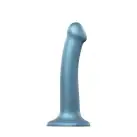 Насадка для страпона Strap-On-Me Mono Density Dildo Blue M, диам. 3,3см, однослойный силикон, гибкий photo 1